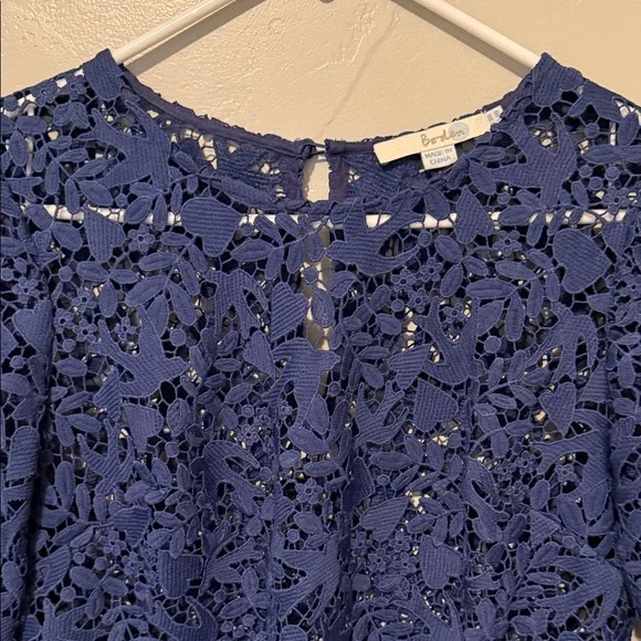 Boden Navy Lace Unique Sleeve Dress 2R - Picture 3 of 8